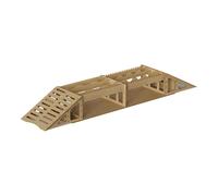 Fenteer Wooden DIY RC Car Obstacles Ramps Set DIY Assembling Toy 1/18 1/24 Vehicle Scale Portable with Smooth Edge RC Challenge Track, 88.5x18x11cm