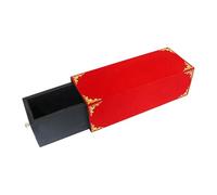 Fenteer Wooden Drawer Box Trick Appearing Box Gift Tool Comedy Objects Gimmick Prop Accessories for Women Men Kids Performance, Red 37x14x12cm