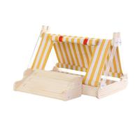 Fenteer Wooden Guinea Pig Hideout Hut Summer Cooling Sleeping Small Pet Bed Cooling Tent for Piggies Chinchilla Hamster Bunny