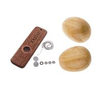 Fenteer Wooden Kazoo Flute with Lanyard Music Toy Egg Shakers Lightweight Accompaniment Unique Good Companion Gift Musical Instrument