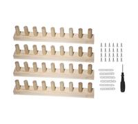 Fenteer Wooden Knitting Loom for DIY Throw Blankets Easy to Assemble Portable Reusable Hand Knitting Kit, 4 Section