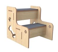 Fenteer Wooden Pet Stair for Bed Soft,Accessories,Pet Supplies,Dog Climbing Ladder,Dog Step for Small Dogs Cats Older Animals Indoor, 2 layer