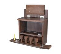 Fenteer Wooden Squirrel Feeder Squirrel Feeder Box for Peanut and Corn Feeding House, Food Feeder for Backyard Garden Squirrel Lovers