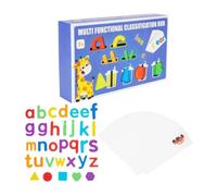 Fenteer Word Spelling Game Early Educational Toy Gifts Alphabet Matching Blocks for Home Kindergarten Boys Children Girls