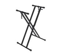 Fenteer x Shaped Keyboard Stand Height Adjustable Non Slip Feet Pads Portable Iron Double Braced Electronic Pianos Stand for Beginner, Thickened