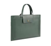 Fentency Computer Laptop Bag PU Leather Laptop Protective Case Waterproof Portable Computer Protective Sleeve Ergonomic Handle Travel Handbag