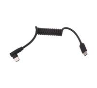 Fentency Fast Charging Type C to Type C Coiled Cable 90 Degree Right Angles Designs Cable 20-50cm Strong for Smartphones & More