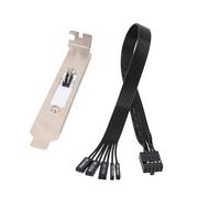 Fentency Premium PCIE Slot Cover 30Cm Flat Wire for External Power Drive LED Light for MATX Computer Computer Case Bracket Cord External Power Button
