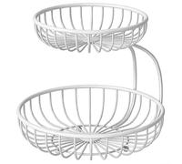 Fentency Type Two Tiers Metal Fruit Tray Organizers Portable Iron Art Kitchen Fruits Stand Holder for Home Cafe Market Iron Fruit Stand