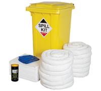 Fentex 240Ltr Oil & Fuel Spill Kit In Wheeled Bin