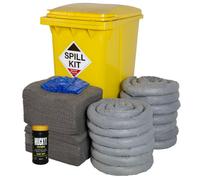 Fentex 360Ltr General Purpose Spill Kit In Wheeled Bin