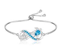 Fenthring Sea Turtle Bracelet Infinity Turtle Bracelets for Women Sterling Silver Mothers Day Ocean Beach Hawaiian Turtles Jewelry Christmas Birthday Gifts