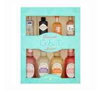 Fentimans Flavoured Tonics Gift Set - 4 x 200ml Tonics with 4 x 50ml Gins: Sipsmith Orange, Edinburgh Rhubarb & Ginger Liqueur, Hendrick’s, Martin Miller’s - Premium Tasting Gift by Blue Tree Gifts