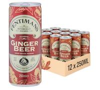 Fentimans Ginger Beer - Botanically Brewed Soft Drink - Exquisitely Crafted & Refreshing Soft Drinks - Gluten-Free and Vegan Friendly Soft Drinks - 12 x 250ml Cans