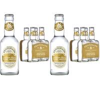 Fentimans Premium Indian Tonic Water - Botanically Brewed Water - Infused with Sicilian Lemon Oil & Lemongrass Extract - Low Calorie, Gluten Free and Vegan Friendly Soft Drinks - 4 x 200ml (Pack of 2)
