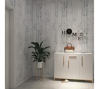 FENTIS Blue Wood Self Adhesive Wallpaper Panel Peel and Stick Contact Paper Removable Sticky Back Plastic Vinyl Wrap Waterproof Wallpaper Roll for Kitchen Bathroom 44.5x500cm