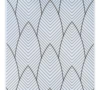FENTIS Striped Self Adhesive Wallpaper Black and White Peel and Stick Contact Paper Sticky Back Plastic Vinyl Wrap Modern Style Roll Removable Waterproof for Bedroom Kitchen 44.5x500cm