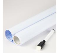 FENTIS Whiteboard Sticker Self-Adhesive Wall Sticker Plastic Vinyl Chalkboard Dry Erase Message Board Decal Wall Contact Paper Roll for Kids DIY Works School Classroom Home Office 90x300cm