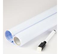 FENTIS Whiteboard Sticker Self-Adhesive Wall Sticker Plastic Vinyl Chalkboard Dry Erase Message Board Decal Wall Contact Paper Roll for Kids DIY Works School Classroom Home Office 60x400cm