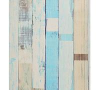 FENTIS Wood Effect Wallpaper Sticky Back Plastic Peel and Stick Wallpaper Blue-Green Contact Sticky Paper 44.5x500cm Removable Roll for Kitchen Bathroom Cabinet
