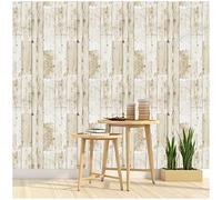 FENTIS Wood Panel Wallpaper Light Brown Peel and Stick Contact Paper Self Adhesive Vinyl Wrap Sticky Back Plastic Roll for Wall Tables Cabinets Doors Bedroom 44.5x500cm
