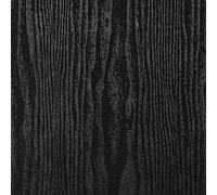 FENTIS Wood Self Adhesive Wallpaper Black Contact Paper Vinyl Wrap Grain Wood Sticky Back Plastic Wall Stickers Roll for Kitchen Tables Cabinets Doors Removable 44.5x500cm