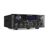 Fenton AV430B Stereo Karaoke Amplifier with Bluetooth, 2x 300W - Black | HiFi Home Stereo Amplifier | Powerful Karaoke Amplifiers with USB, SD Inputs, RCA and Microphone Connectivity