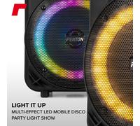 Fenton FT08LED MK2 8" Portable PA Speaker System with Wireless Handhel