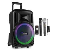 Fenton FT12LED MK2 12" Portable PA System with Two Wireless Microphone