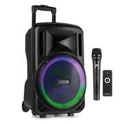 Fenton FT12LED MK2 12-Inch Portable PA System, 700W, Battery, Mic