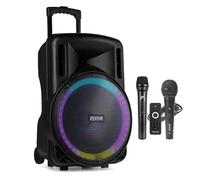Fenton FT15LED MK2 15" 800W Battery Powered PA System with Portable Bl