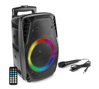 Fenton FT8LEDMK2 Portable PA Speaker with Bluetooth, 8-Inch, Battery Powered