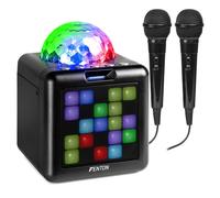 Fenton KAR15B Portable Bluetooth Karaoke Speaker with Microphones - Black