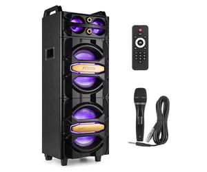 Fenton LIVE2102 800W Bluetooth Party Speaker with Light, Microphone, RGB LED, Bass & Treble Controls, Echo Effect, Home & House Audio System