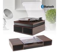 Fenton RP165D Record Player and Stereo Amplifier Speaker System with Bluetooth