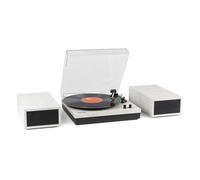 Fenton RP165M Bluetooth Vinyl Record Player, Stereo Speakers, Marble | 3-speed 33/45/78 RPM, ceramic stylus, auto tone arm stop, wireless streaming