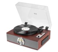 Retro CD and Record Player Combo, Built-in Speakers, Radio Bluetooth, Wood RP180