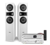 Fenton SHF700W Floor Standing Tower Stereo System - WiFi Internet & DAB+ Radio, Bluetooth Streaming, HiFi Amplifier & Dual Speakers, Home Audio Entertainment Solution
