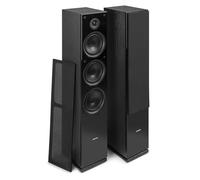 Fenton SHF80B Floor Standing HiFi Tower Speakers, 500W, Black, Pair | 3-way audio, 6.5-inch woofers, silk dome tweeter, bass reflex cabinet