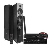 Fenton SHF80B Tower Stereo System - Floor Standing HiFi Speakers, WiFi Internet & DAB+ Radio, Bluetooth, Spotify Connect, Amplifier Home Audio Set