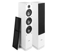 SHF80 Floorstanding Hi-Fi Speakers for Home Stereo Sound System 3-Way 6.5" White
