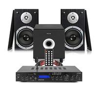 Fenton SHFB55B 2.1 Stereo Surround Sound System - HiFi Bookshelf Speakers with Bluetooth Amplifier, Active 8-Inch Subwoofer
