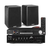 Fenton SHFB65 Bookshelf Speaker Systems with Audizio CD Player, Bluetooth, DAB+ Radio, HiFi Stereo Amplifier and Internet Radio - Complete Home Stereo System