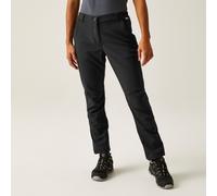 Regatta Women Fenton Water Repellent and Wind Resistant Softshell Long Leg Trousers - Black, Size 10