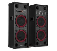 Fenton SPK210 2x10" Active Bluetooth Party Speaker Set - Home DJ Starter Package