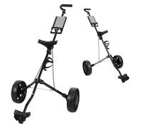 Fenudox Lightweight Golf Trolley 2 Wheel, Manual Foldable Golf Cart Buggy with Foot Brake, Golfs Scorecard Holder & Straps for Golfs Trolley Bag