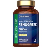 Fenugr apsules 2400mg | Fenugreek Seed Extract | 180 Vegan Powder Capsules | High Strength | by Horbaach