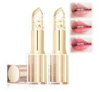 Fenvio Lipstick,PH Adjusting Lipstick,Fenvi/o Truetone,PH Adjusting Lipsticks with Gold Foil,Transfer Proof Colour Changing Formula Hydrating Glossy Finish Versatile Colors for All Skin Tones (2pcs)