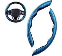 FENVY 2 Pcs Car Steering Wheel Cover for Mercedes Benz AMG CLA C117 X117 C118 X118 CLA 180 200 220 CLA 35 45,Anti-Slip Segmented Steering Wheel Protector Cover Auto Interior Accessories,C-Blue