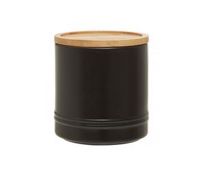 Fenwick 720ml Black Stoneware Kitchen Food Jar Coffee Sugar Tea Storage Canister